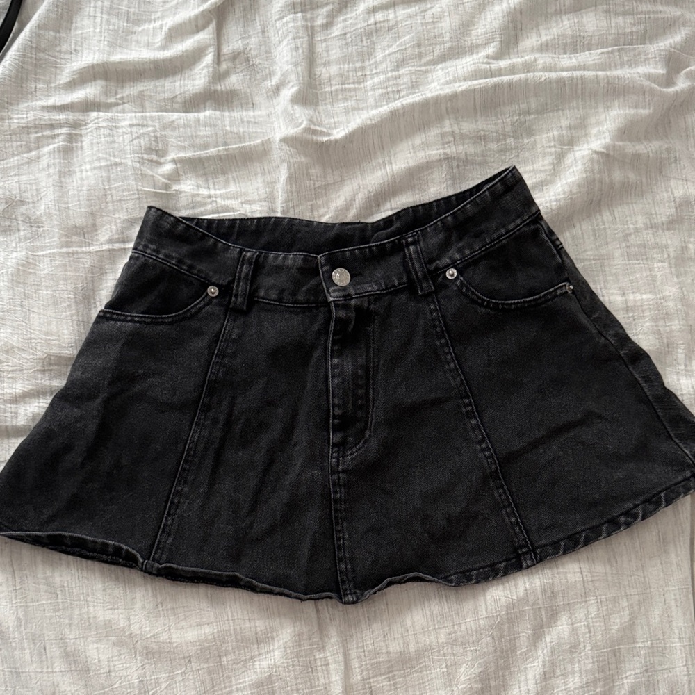 Vici Charcoal Denim Skirt - New/ Unworn